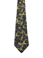 Dominoes & Cars Embroidered Tie (Tagged)