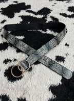 Grey Snake-Skin Belt