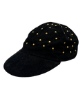 Black Velvet Studded Cap
