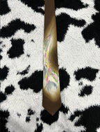 Brown Abstract Art Narrow Tie