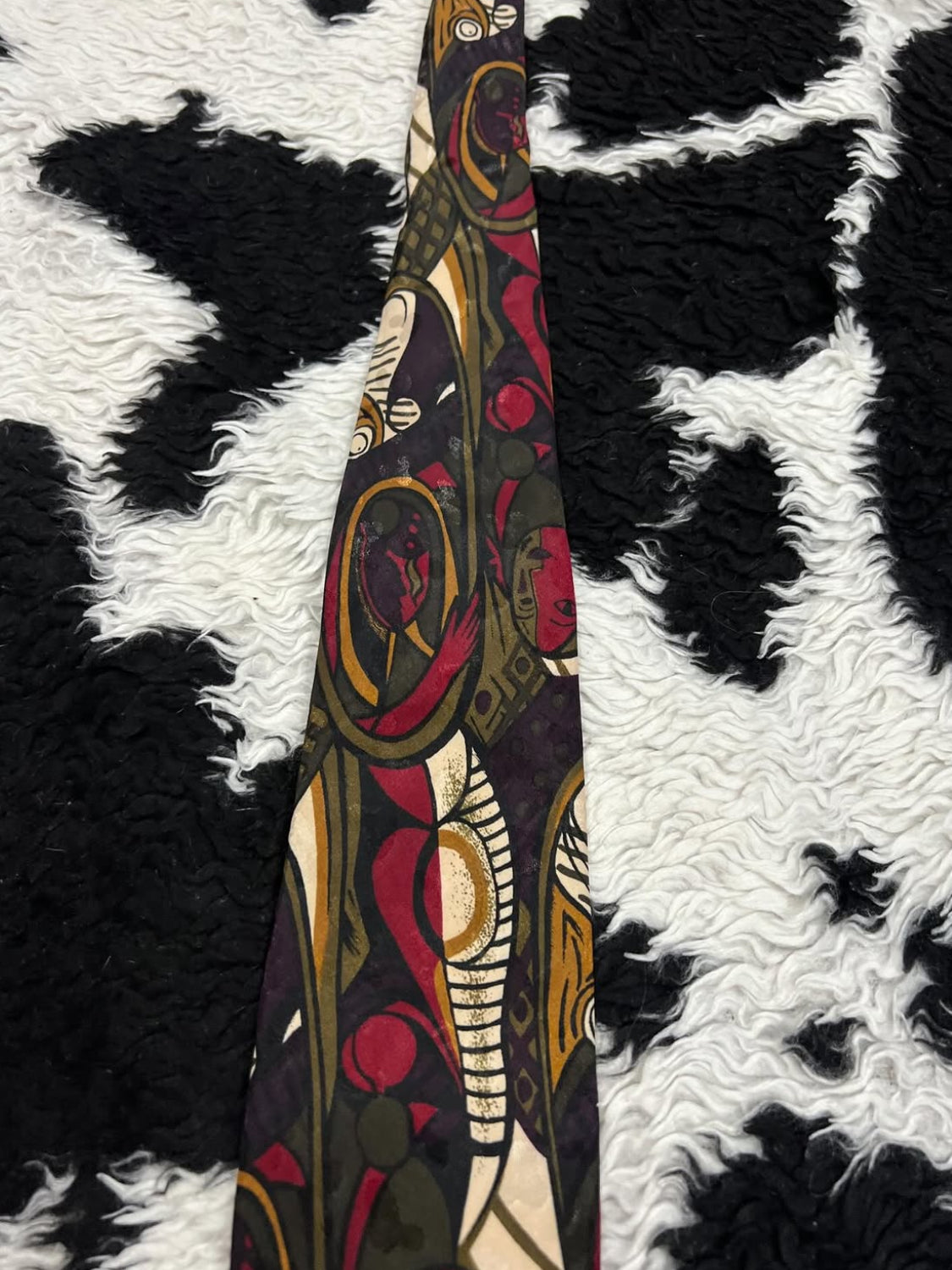 Abstract Faces Painting Tie