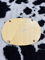 Vintage 1970s Melamine Coaster Wooden Tray