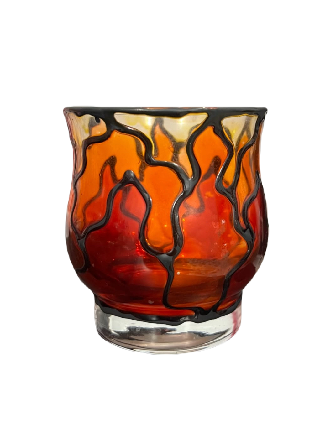 Fire Glass Candle Holder