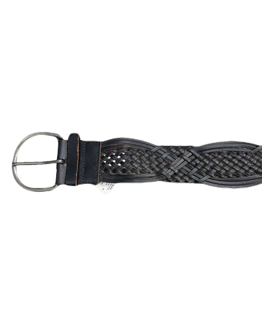 Black Braided Wide Belt