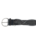Black Braided Wide Belt