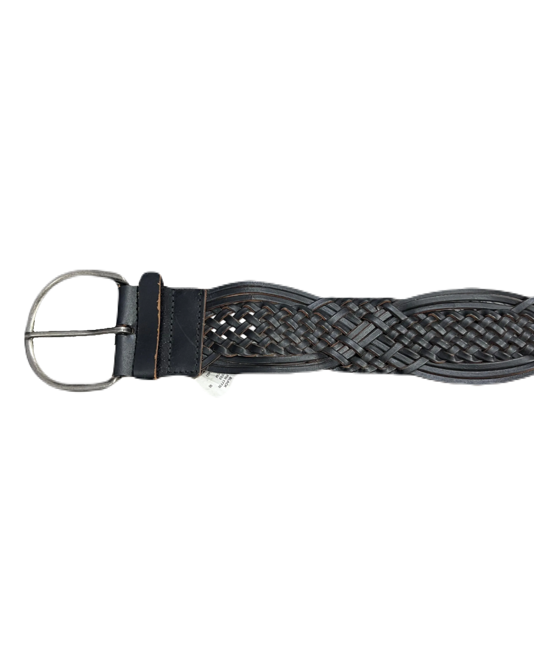 Black Braided Wide Belt