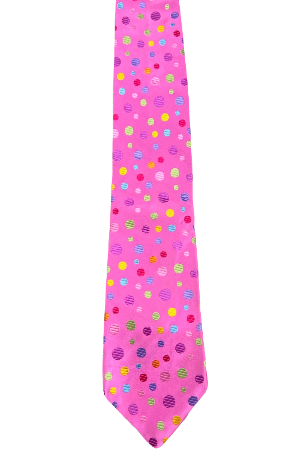 Vibrant Pink Embroidered Dotted Tie