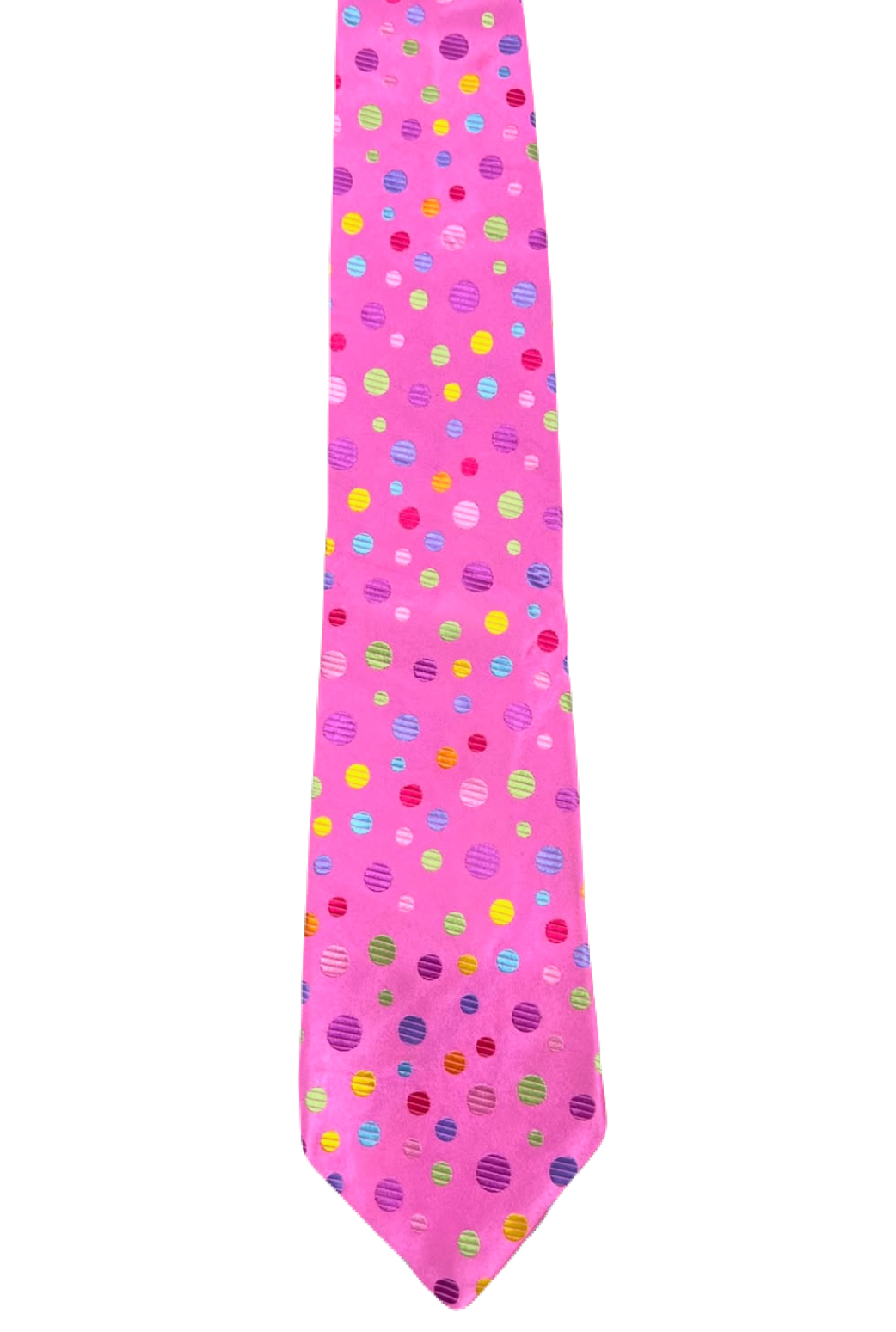 Vibrant Pink Embroidered Dotted Tie