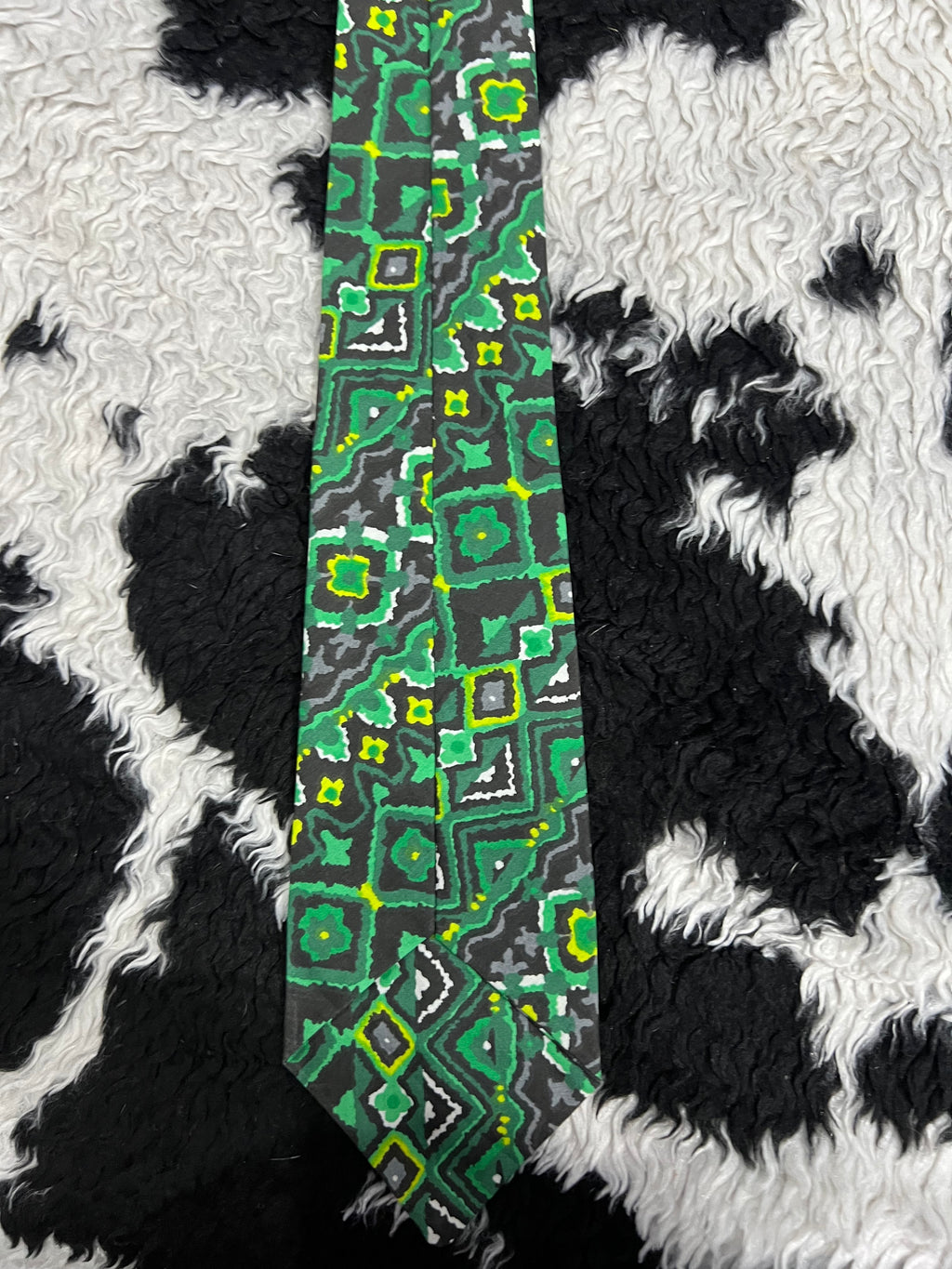 Green Patterned Tie
