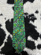 Green Patterned Tie
