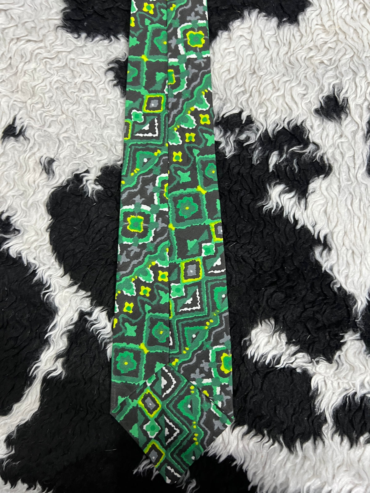 Green Patterned Tie
