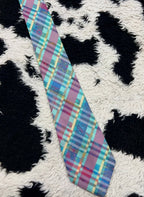 Plaid Blue Purple & Lavender Tie