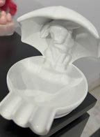Ceramic Bunny Holding Umbrella Dish