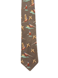 Brown Pheasants Tie