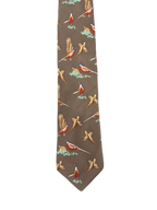 Brown Pheasants Tie
