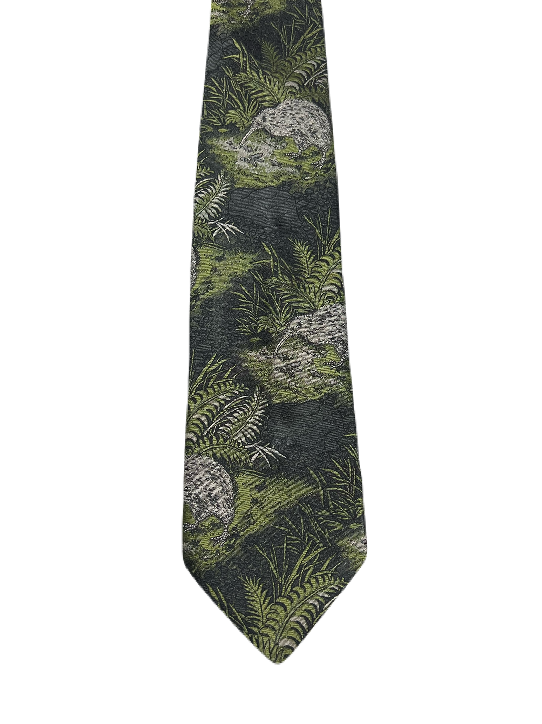 Fully Embroidered Kiwi Tie