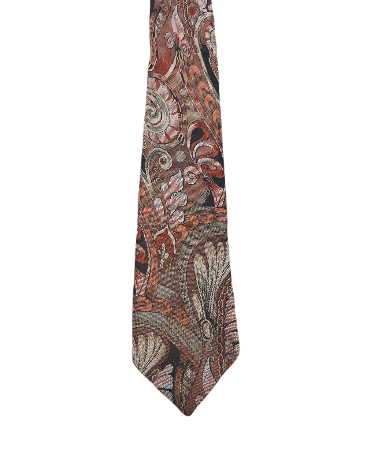 Littlewoods Brown Fully Embroidered Tie