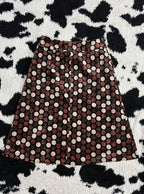 Brown Dotted Velvet Skirt