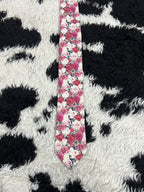 Narrow Pink Floral Tie