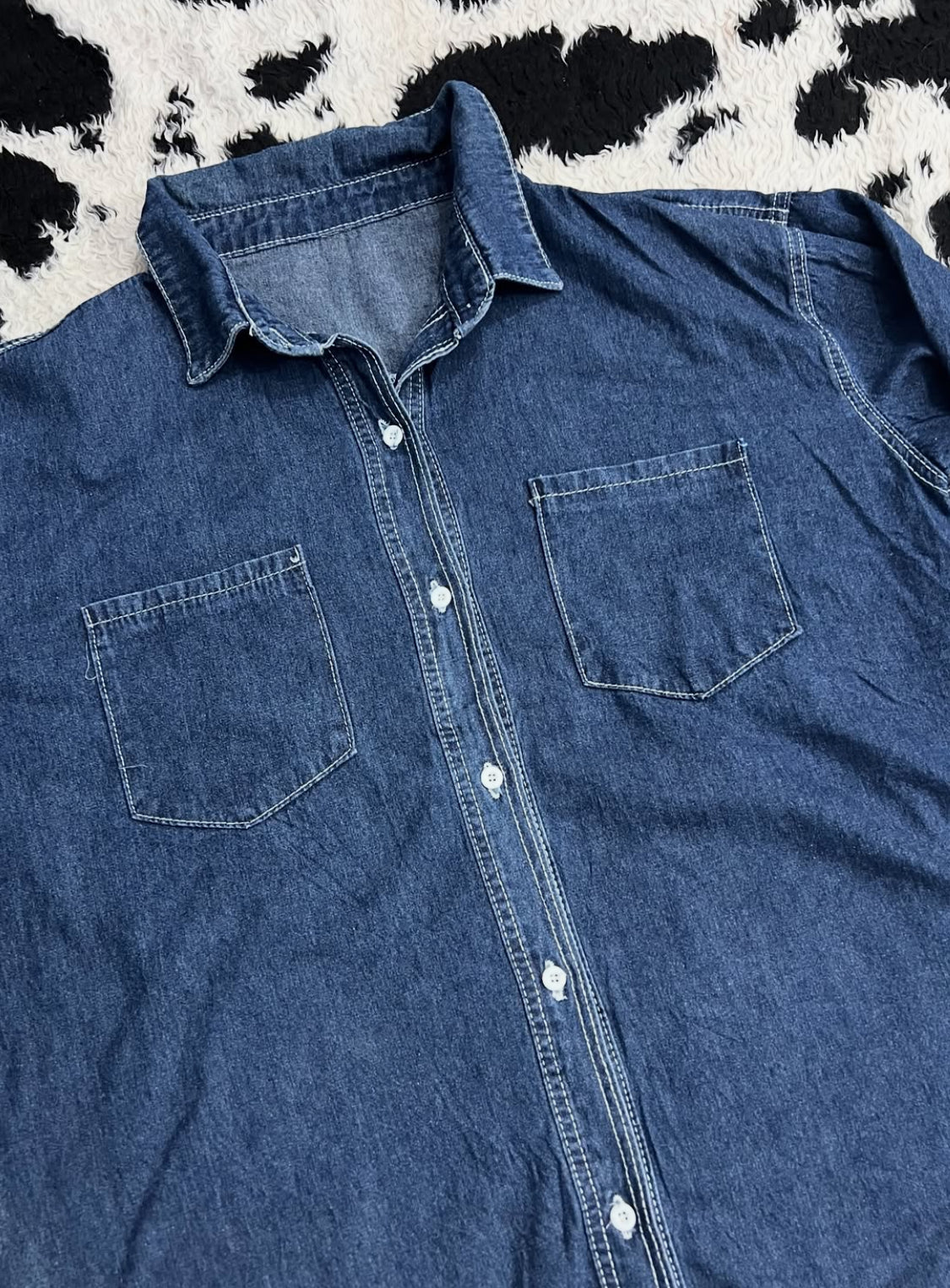 Dark Blue Denim Buttonup