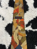 Present Orange Abstract Tie