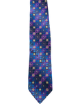 Montago Purple & Blue Floral Embroidered Tie