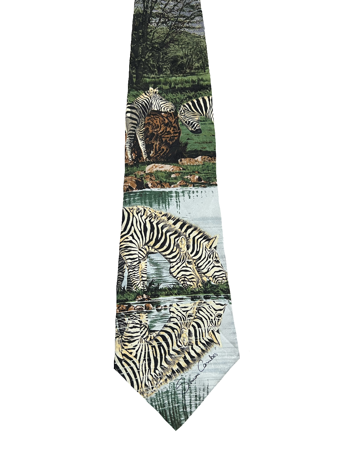 Vintage 1995 Zebras by Simon Combes Tie