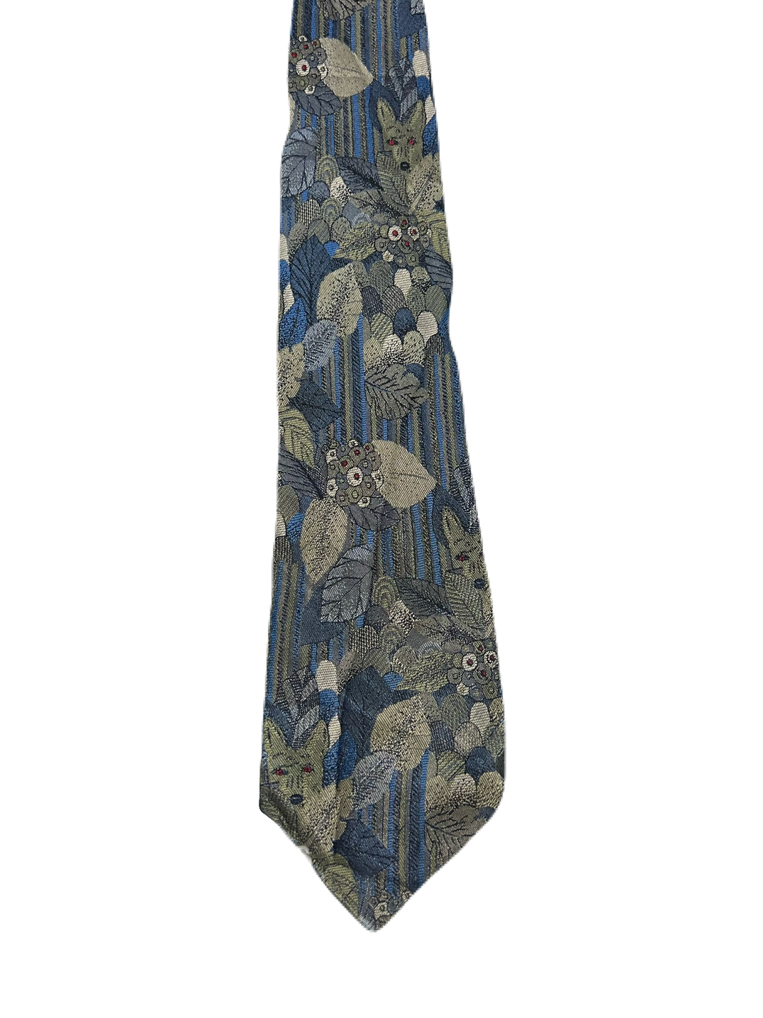 Wolf Hiding in Bushes EmbroideredTie