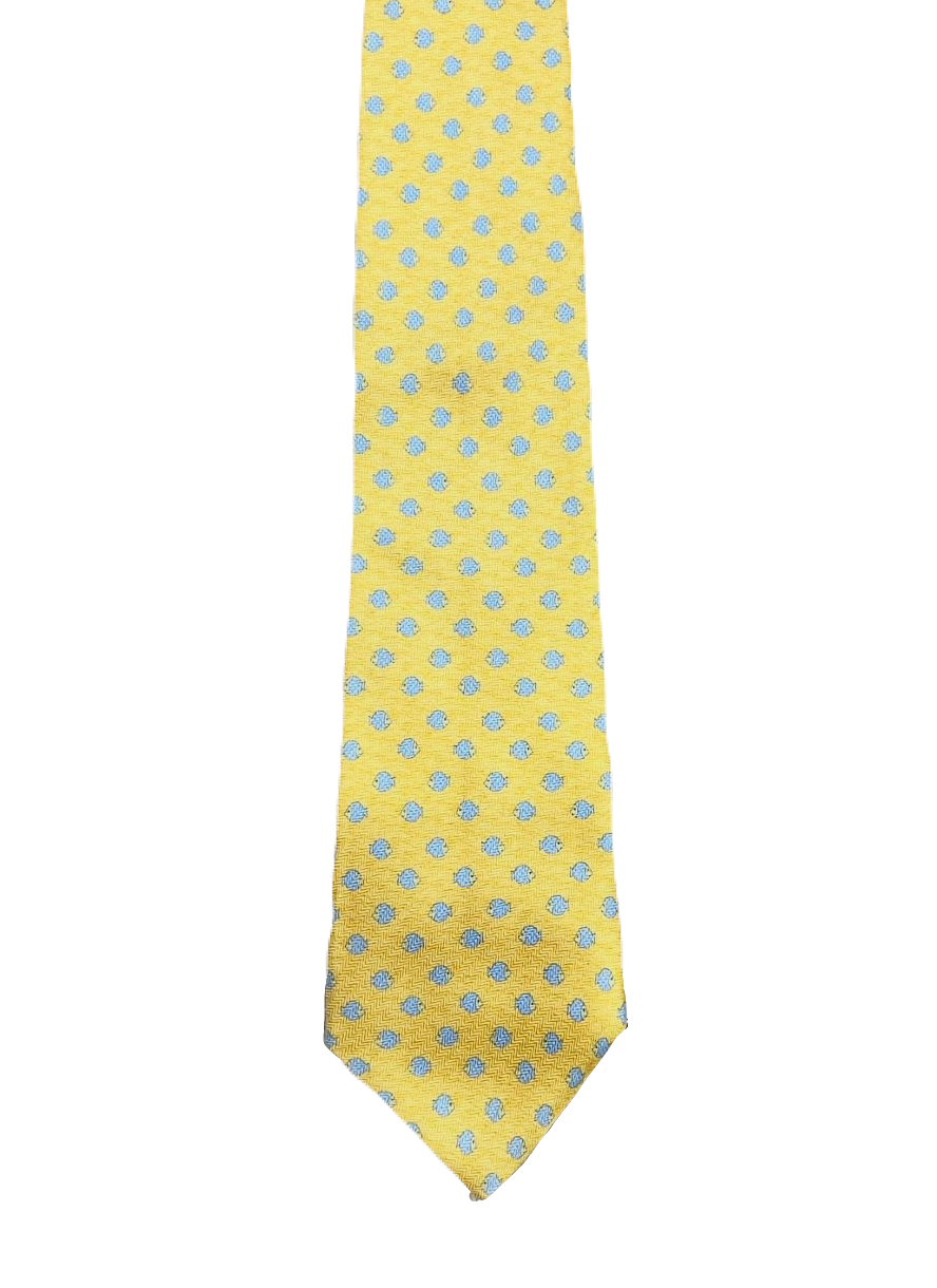 Yellow Fishes Tie