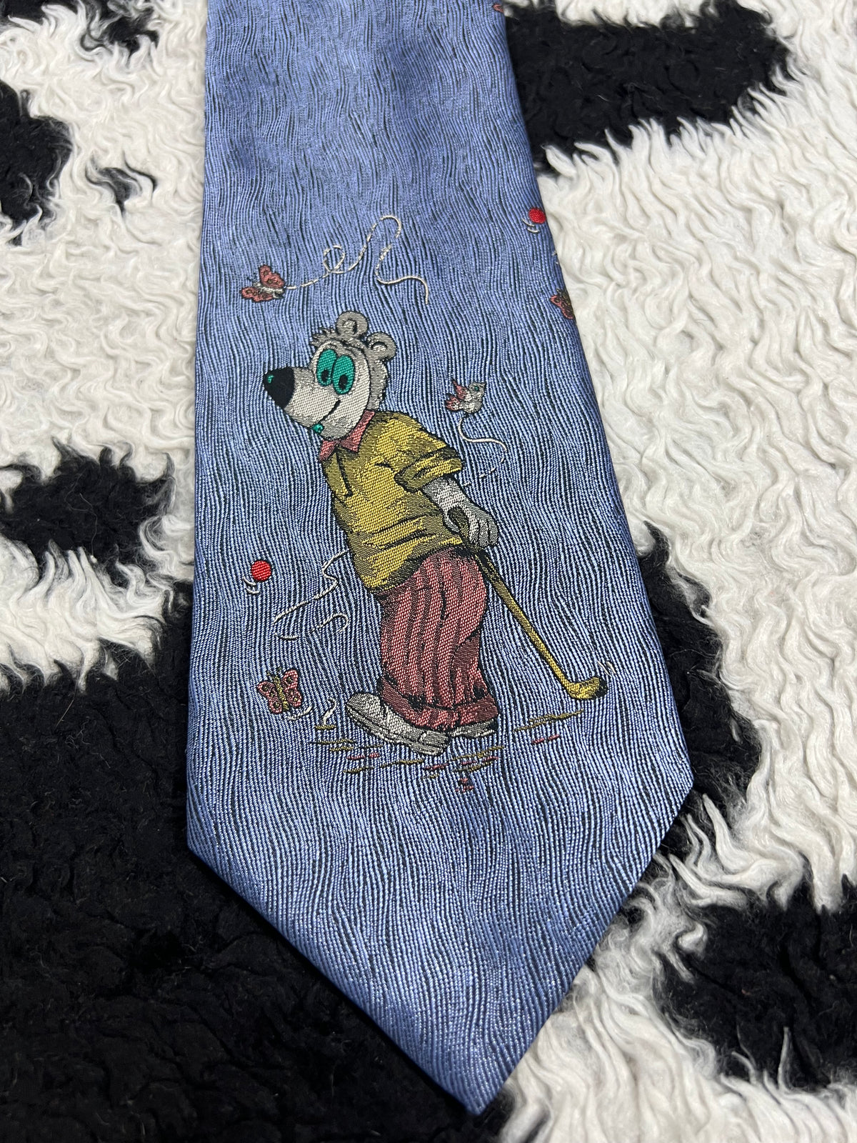 Vogue Mouse Embroidered Tie