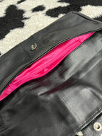 Black Leather Clutch