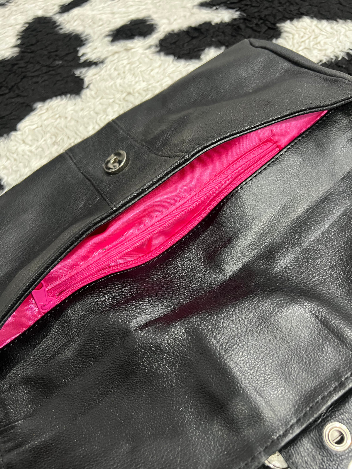 Black Leather Clutch