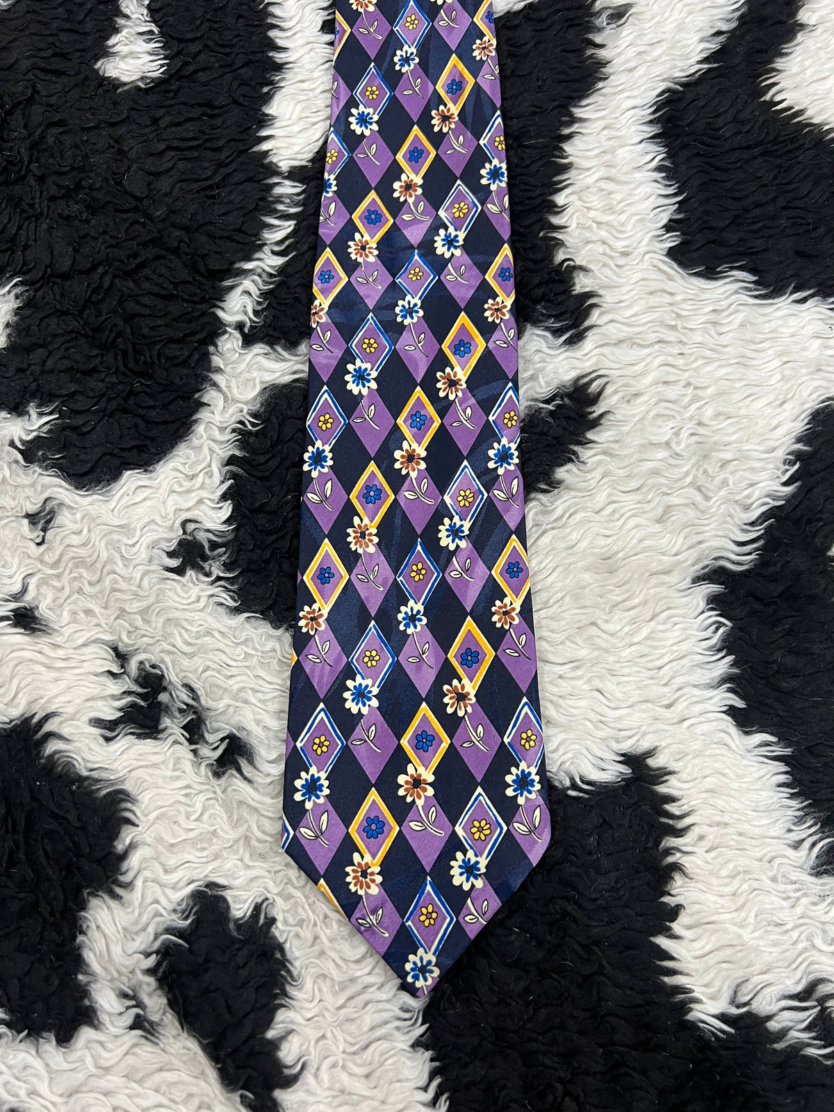 Roberto Purple Floral Tie