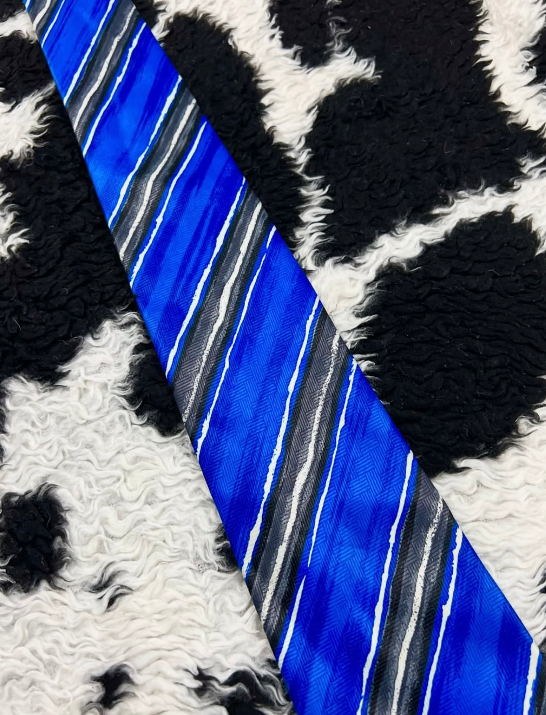 Blue & Black Striped Tie