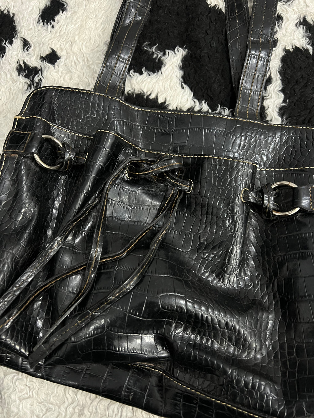 Crazy Horse Black Handbag