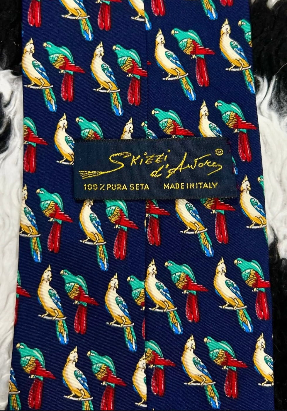 Blue Parrots Tie