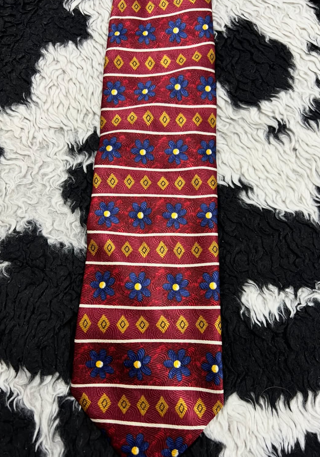 Charleston Red Floral Tie