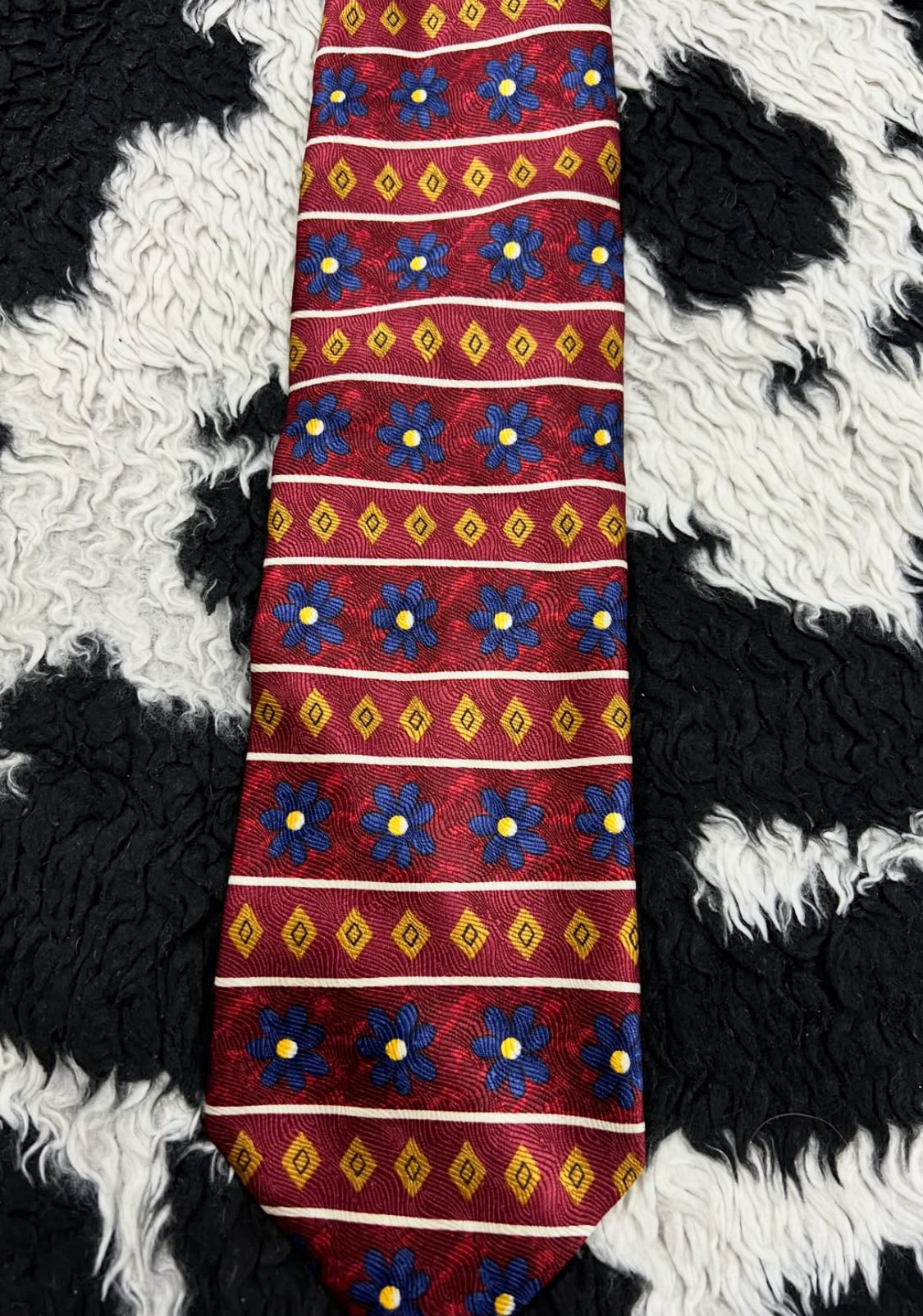 Charleston Red Floral Tie