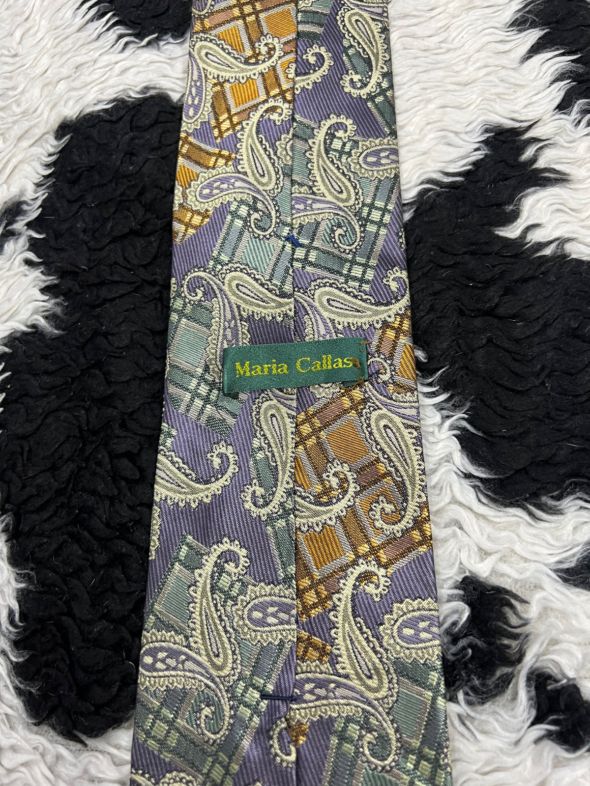 Maria Callas Paisley Embroidered Tie