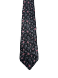 BRICE Black Floral Tie