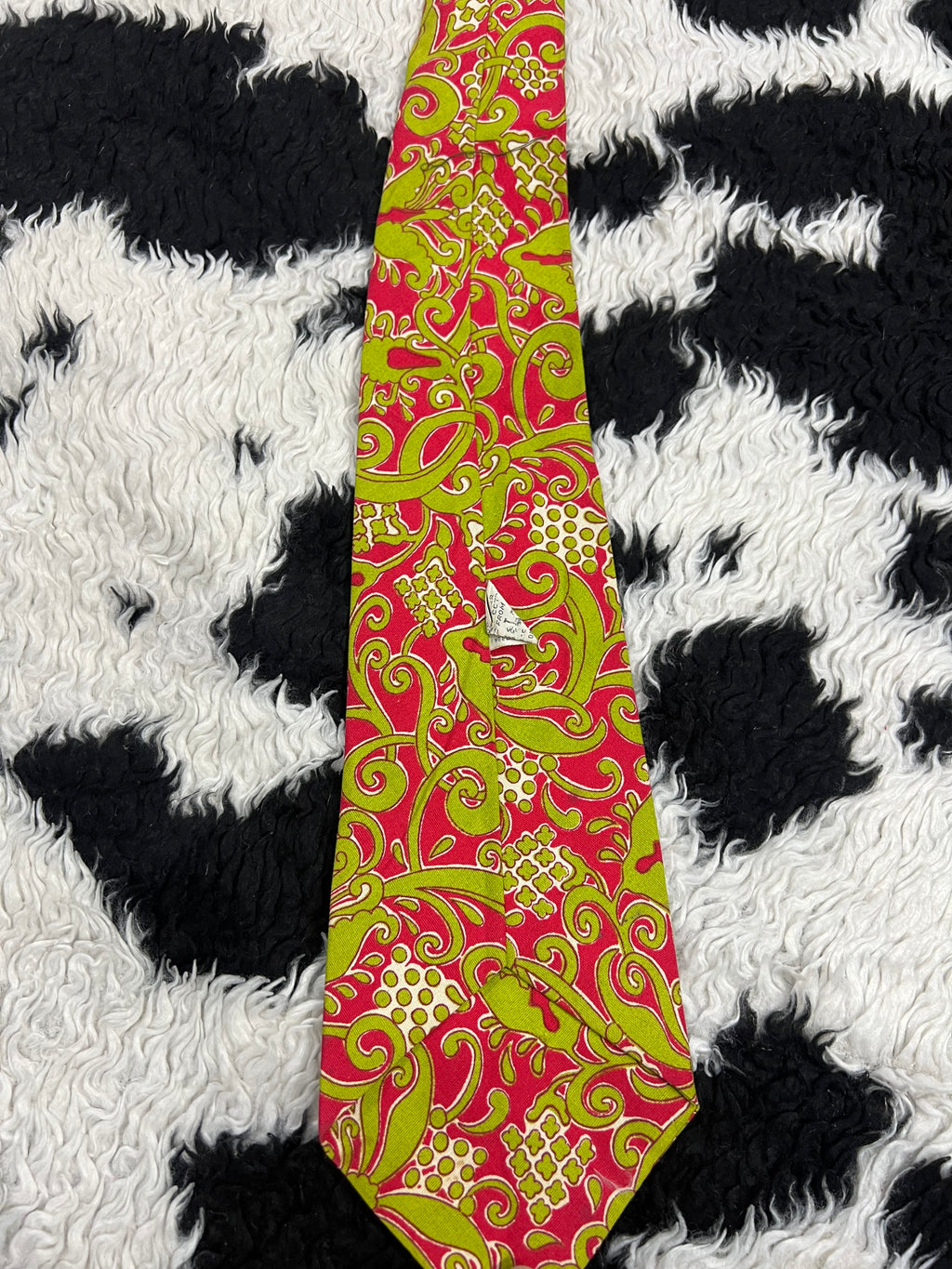 Red & Green Patterned Tie