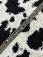 Green Studded Canvas Belt
