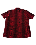 Red & Black Zebra Print Velvet Top