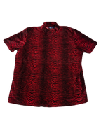 Red & Black Zebra Print Velvet Top