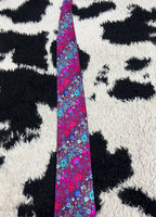 Ascot Fully Embroidered Pink Floral Tie