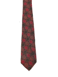 Grenville Red Narrow Embroidered Tie