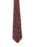 Grenville Red Narrow Embroidered Tie