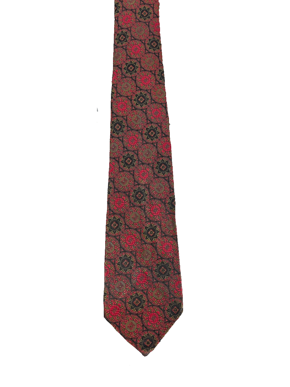 Grenville Red Narrow Embroidered Tie