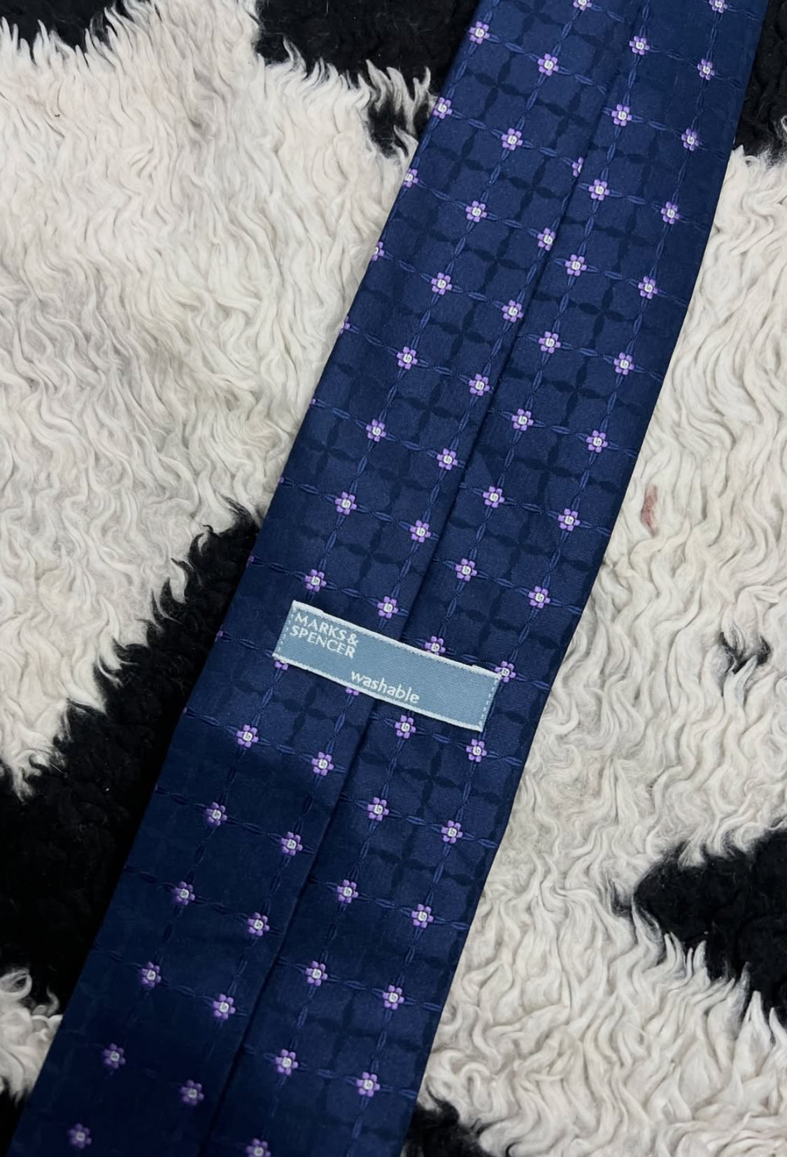 Marks & Spencers Blue Floral Tie