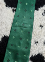 Green Embroidered Tie